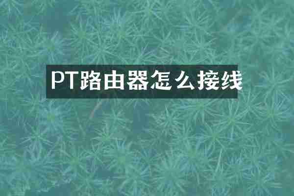 PT路由器怎么接线