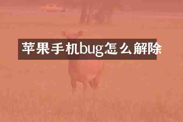 苹果手机bug怎么解除