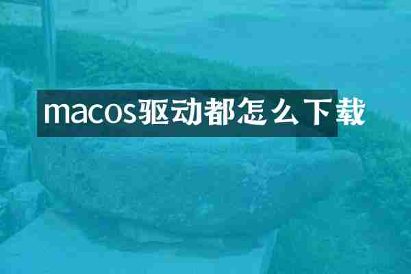 macos驱动都怎么下载