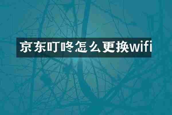 京东叮咚怎么更换wifi