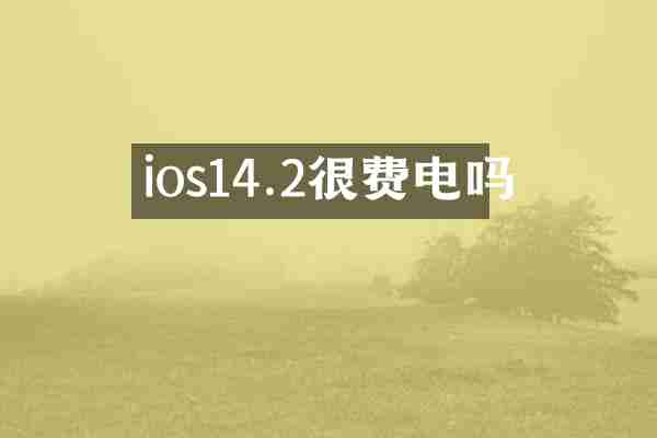 ios14.2很费电吗