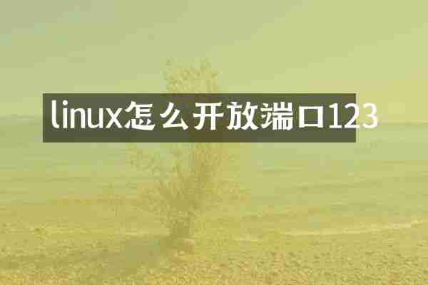 linux怎么开放端口123