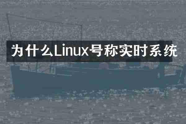 为什么Linux号称实时系统