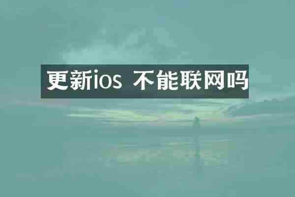 更新ios 不能联网吗