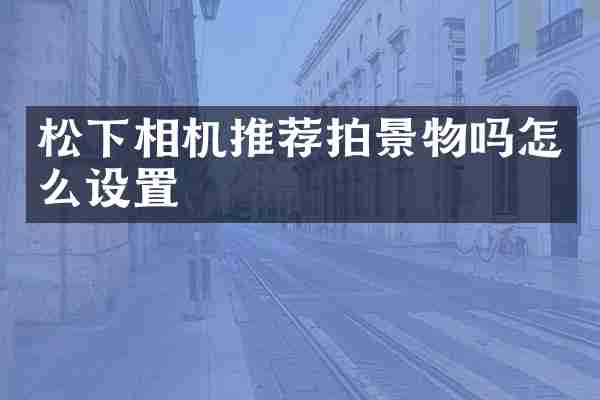 松下相机推荐拍景物吗怎么设置