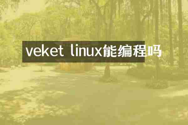 veket linux能编程吗