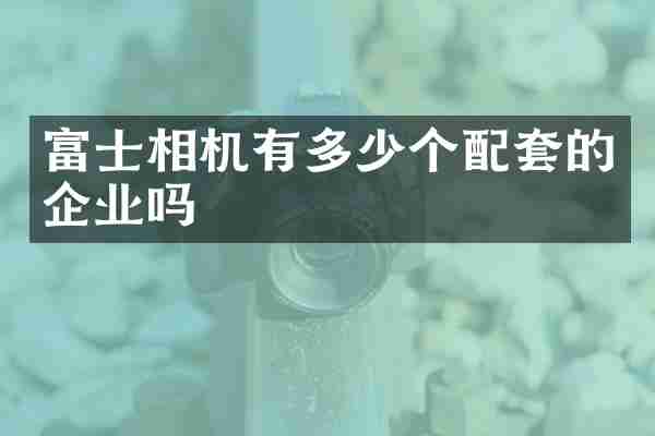 富士相机有多少个配套的企业吗