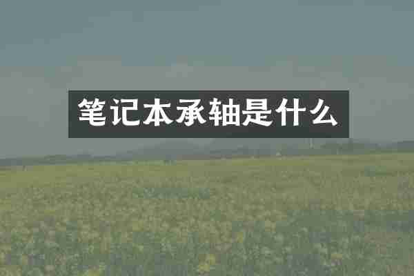 笔记本承轴是什么