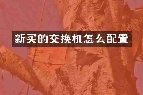 新买的交换机怎么配置