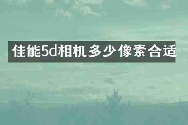 佳能5d相机多少像素合适
