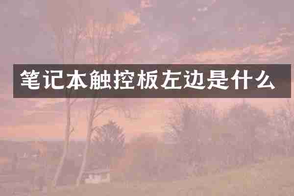 笔记本触控板左边是什么