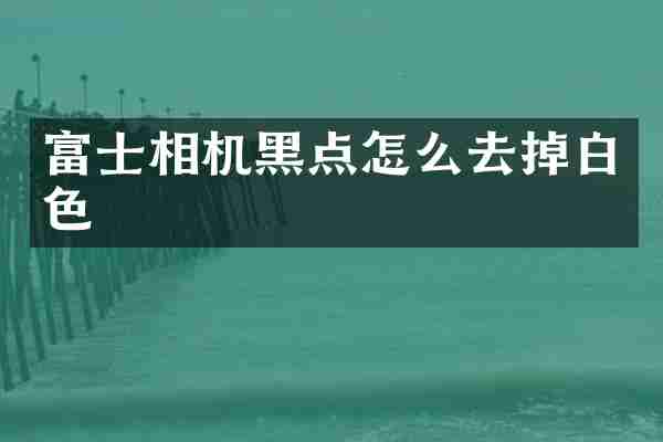 富士相机黑点怎么去掉白色