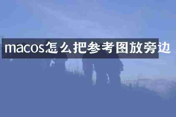 macos怎么把参考图放旁边