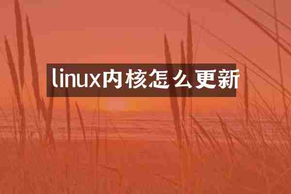 linux内核怎么更新