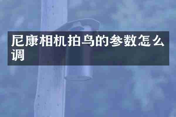 尼康相机拍鸟的参数怎么调