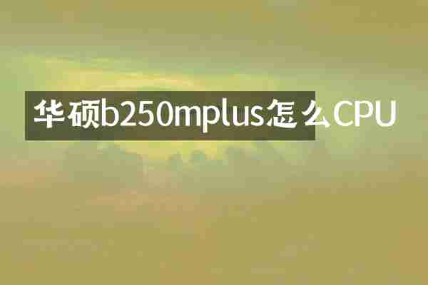 华硕b250mplus怎么CPU