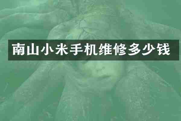 南山小米手机维修多少钱