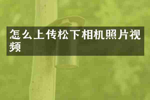 怎么上传松下相机照片视频