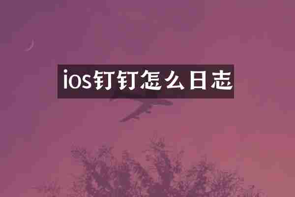 ios钉钉怎么日志