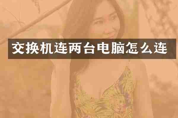 交换机连两台电脑怎么连