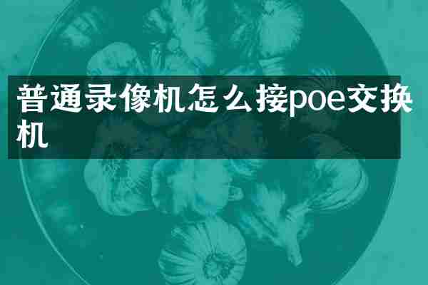普通录像机怎么接poe交换机