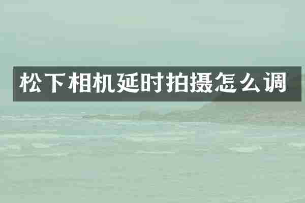 松下相机延时拍摄怎么调