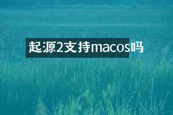 起源2支持macos吗