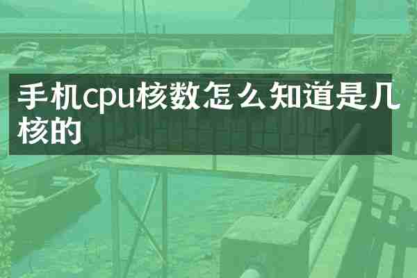 手机cpu核数怎么知道是几核的