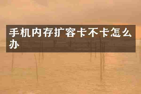 手机内存扩容卡不卡怎么办