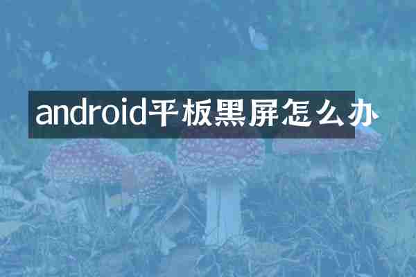 android平板黑屏怎么办