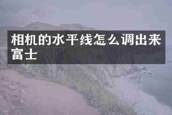 相机的水平线怎么调出来富士