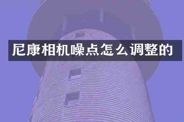 尼康相机噪点怎么调整的