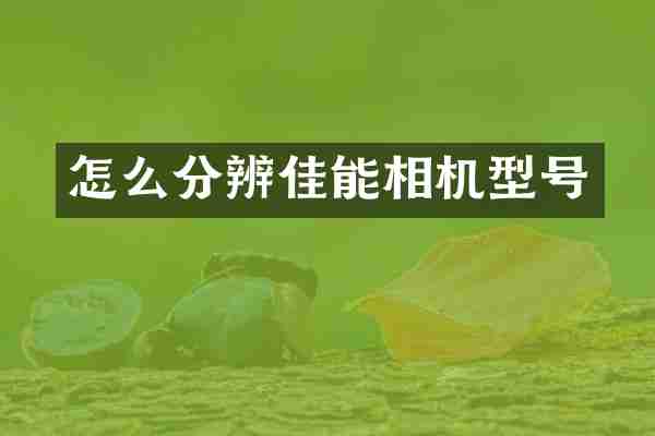 怎么分辨佳能相机型号