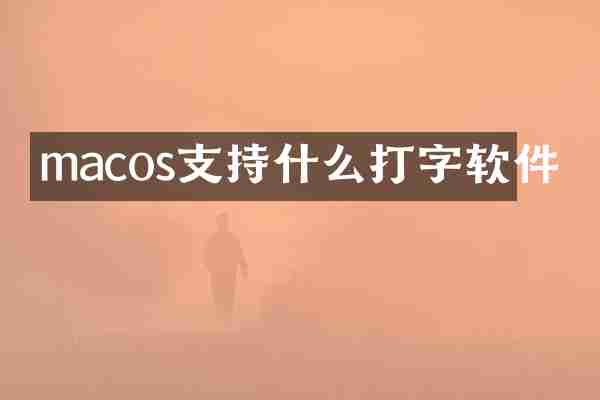 macos支持什么打字软件