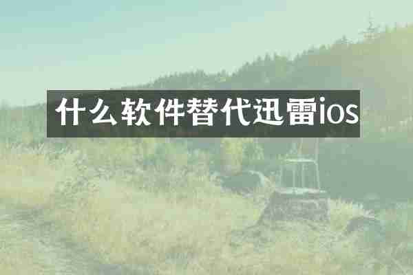 什么软件替代迅雷ios