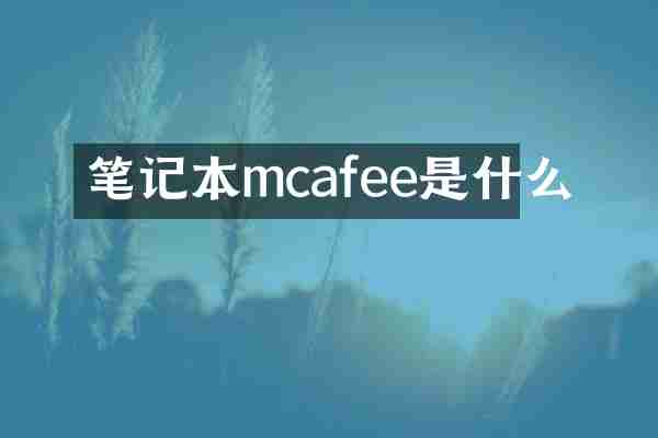 笔记本mcafee是什么