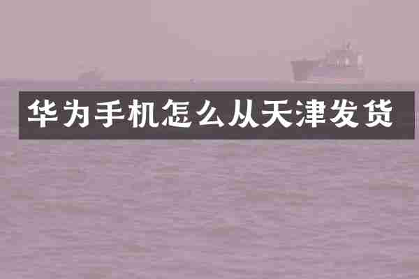 华为手机怎么从天津发货