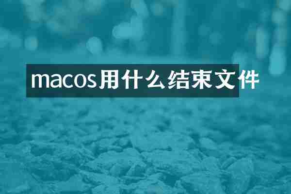 macos用什么结束文件