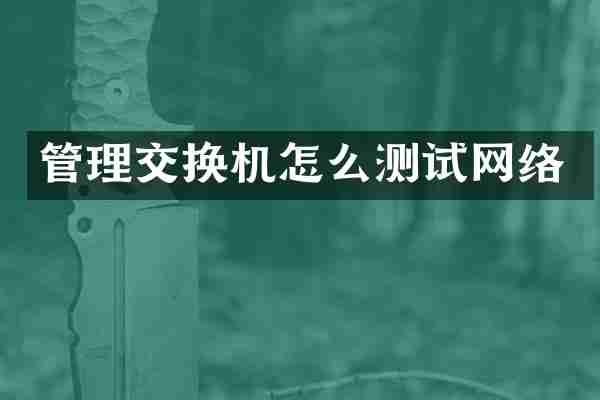 管理交换机怎么测试网络