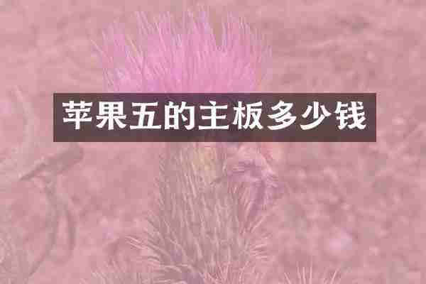 苹果五的主板多少钱