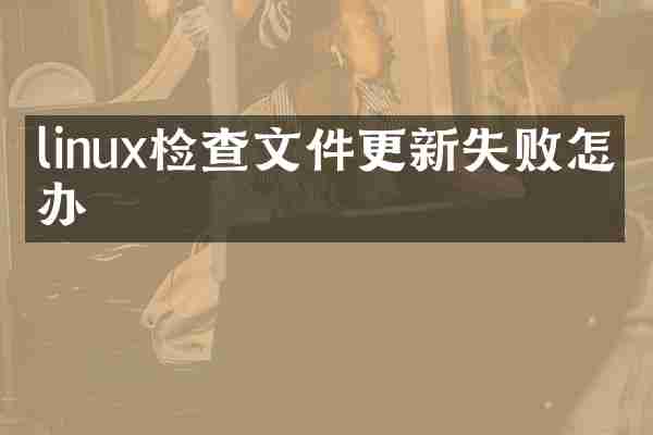 linux检查文件更新失败怎么办