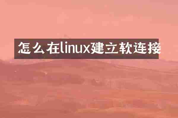 怎么在linux建立软连接