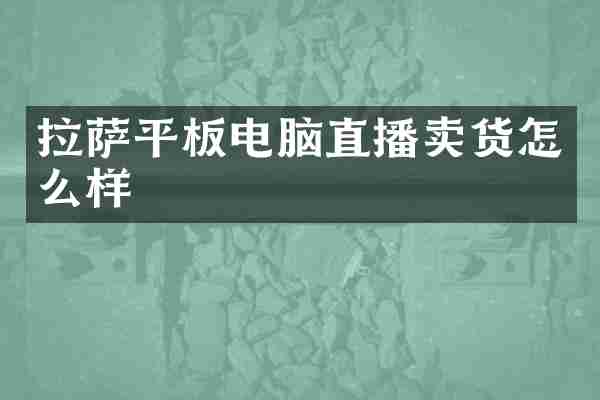 拉萨平板电脑直播卖货怎么样