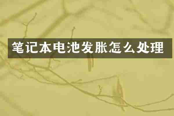 笔记本电池发胀怎么处理