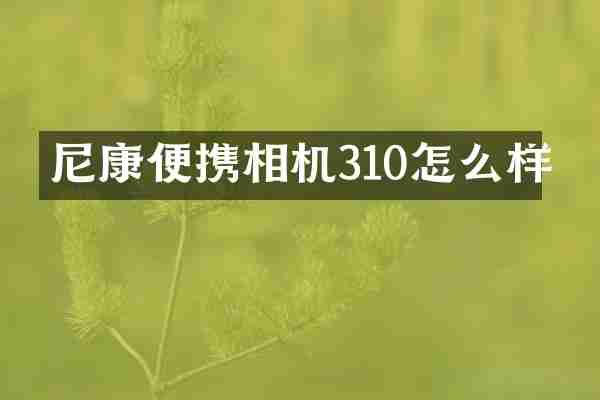 尼康便携相机310怎么样
