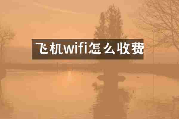 飞机wifi怎么收费