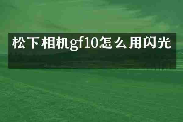 松下相机gf10怎么用闪光灯