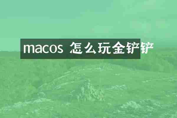 macos 怎么玩金铲铲