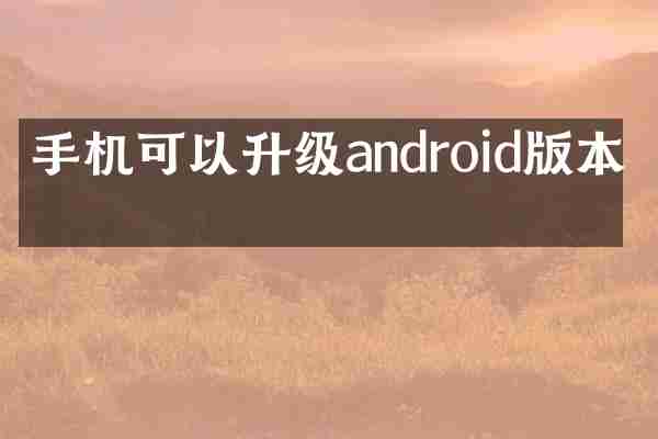 手机可以升级android版本吗
