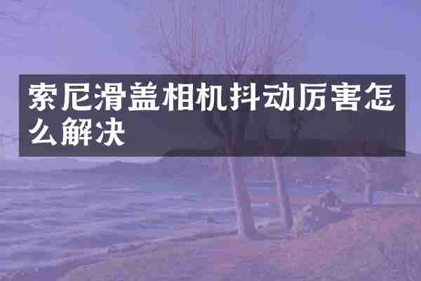 索尼滑盖相机抖动厉害怎么解决